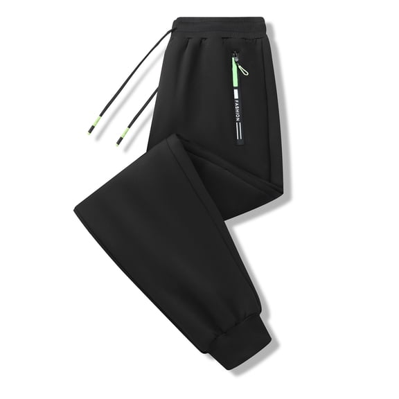 HOWPAY Sweatpants for Women Casual High Waisted Solid Color Sweat Pants with Pockets Stretch Wide Leg Loose Fit Comfy Baggy Pants Black L