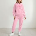 thumbnail image 1 of HOWPAY Sweatsuits Women 2 Piece Outfit Bow Printed Valentines Long Sleeve Hoodies Pullover and Jogger Sweatpants Tracksuits Casual Soft Comfy Lounge Sets Pink M, 1 of 4
