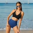 thumbnail image 1 of HOWPAY Swimsuits for Girls Tropical Print Spaghetti Strap Tankini High Waist Bikini Bottoms Bathing Suit Summer Sport 2 Piece Swimwear Blue2, 1 of 4