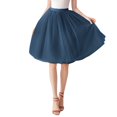 thumbnail image 1 of HOWPAY Tutu for Women Adults Lightweight Knee Length Retro Puffy Mesh Tulle Bubble Skirts High Elastic Waisted Evening Dresses for Dance Party Y2K Clothes Navy One Size, 1 of 5