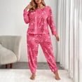 thumbnail image 1 of HOWPAY Valentines Womens Pajama Sets Heart Print Long Sleeve Button down Tops with Long Pants Sleepwear Causal Soft Comfy 2 Piece Pj Sets Pink XXXXL, 1 of 4