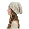 thumbnail image 1 of HOWPAY Winter Beanie for Women Stretchy Baggy Windproof Solid Color Slouchy Knitted Pullover Hats for Cold Weather Soft Cozy Skull Caps, 1 of 5