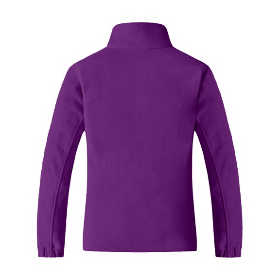 HOWPAY Winter Coats for Women Oversized Fuzzy Casual Jacket Zip up Soft Outerwear with Pockets Long Sleeve Lapel Solid Color Warm Comfy Clothing Purple XL