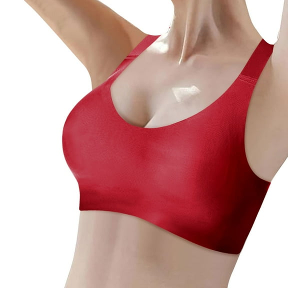 HOWPAY Womens Bras Push up Wireless No Underwire Full Coverage Deep V Comfy Sports Bralettes Supportive Breathable Plunge Soft Lightweight Underwear RD1 M