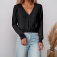 thumbnail image 1 of HOWPAY Womens Cardigan Sweaters Button up V Neck Long Sleeve Solid Color Casual Jacket Knit Cable Lightweight Soft Loose Y2K Fall Outfits Black L, 1 of 5