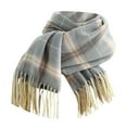 thumbnail image 1 of HOWPAY Womens Scarf Lightweight Classical Tassel Plaid Long Soft Shawl Wraps Warm Oversized Blanket Cold Weather Causal Cozy Fall Winter Scarves, 1 of 3