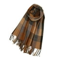 thumbnail image 1 of HOWPAY Womens Scarf Lightweight Classical Tassel Plaid Long Soft Thick Shawl Wraps Warm Oversized Scarves Cold Weather Causal Cozy Fall Winter Blanket, 1 of 3