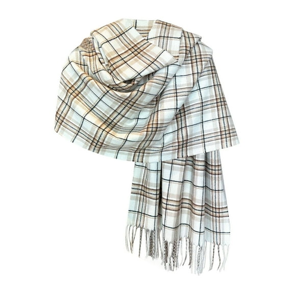 HOWPAY Womens Scarf Lightweight Long Soft Chunky Scarves Tassel Plaid Warm Oversized Shawl Wraps Causal Cold Weather Cozy Fall Winter Blanket