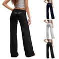 thumbnail image 1 of HOWPAY Womens Sweatpants Angel Wings High Waist Straight Leg Vintage Y2k Streetwear with Rhinestone Loose Fit Stretchy Lightweight Lounge Pants Black XL, 1 of 6