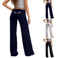thumbnail image 1 of HOWPAY Womens Sweatpants Angel Wings High Waist Straight Leg Vintage Y2k Streetwear with Rhinestone Loose Fit Stretchy Lightweight Lounge Pants Navy XXL, 1 of 6