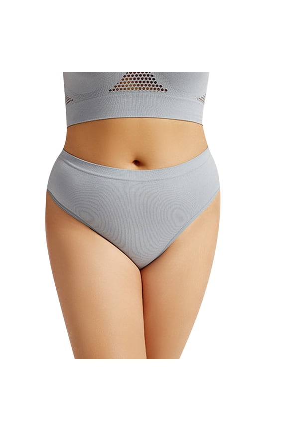 Womens Underwear High Waisted Tummy Control Bikini Briefs Full Coverage Lightweight Soft Stretch High Cut Hipster Briefs GY2 L