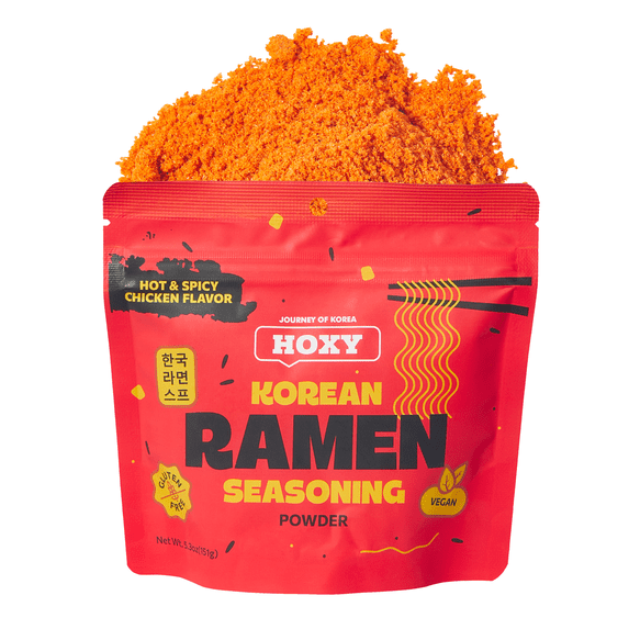 HOXY Journey of Korea "Korean Ramen Seasoning" | Gluten Free, Vegan | Finest Ramen Seasoning Powder | 5.3oz (HOT & SPICY CHICKEN, Pack of 1)
