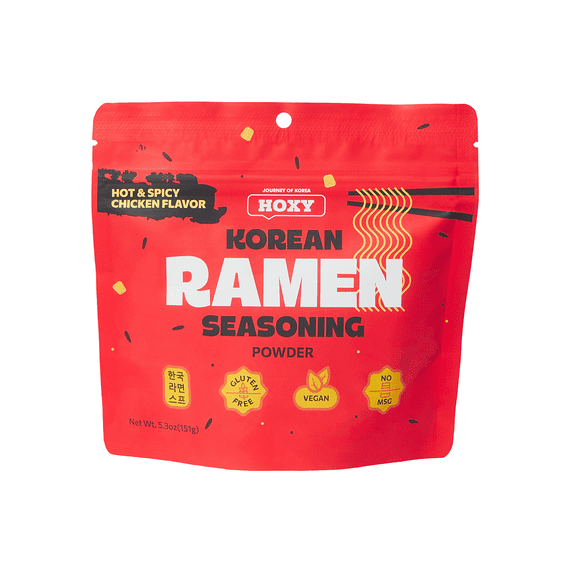 HOXY Korean Ramen Seasoning, Gluten Free, Vegan, No MSG, 5.3oz (Hot & Spicy Chicken Flavor)