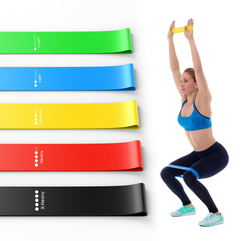 HOYOTIK Fitness Resistance Bands for Women and Men, Exercise Loop bands and  Workout Bands and Home Workout with Instruction Guide and Carry Bag, Set