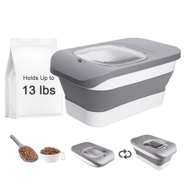 HOYTAMDAR Collapsible Pet Food STF9 Storage Containers, 13 LB Cat Food