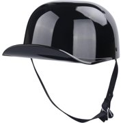 HOYUFEI Baseball Style Cap Motorcycle Helmets Matte Black Unisex-Adult Helmet for Adults Motorcycle Motorbike Moped Street Bike DOT Approved