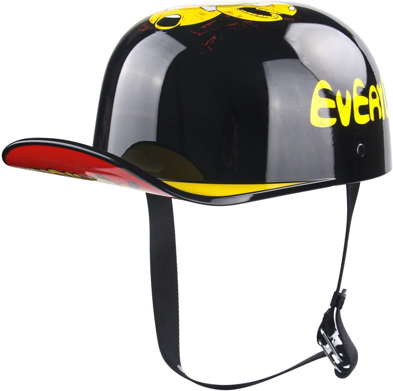 HOYUFEI Baseball Style Cap Motorcycle Helmets Matte Black UnisexAdult