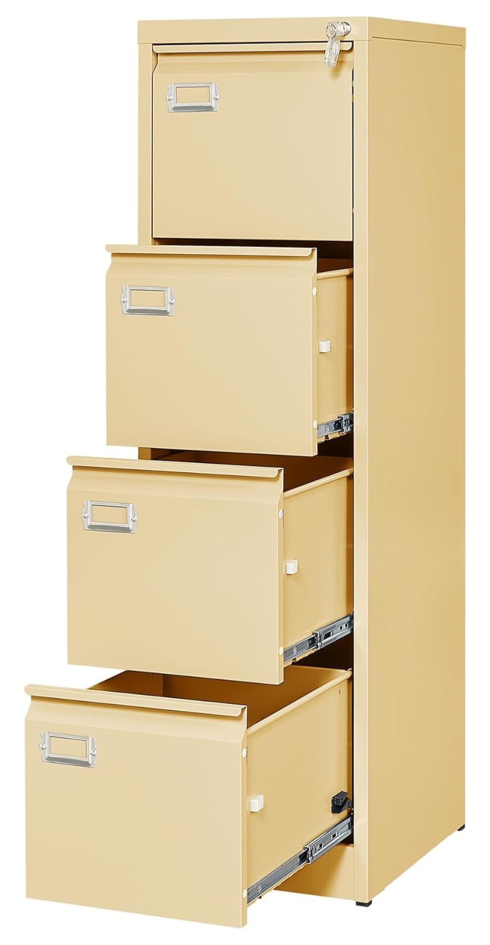 HOYWU 4 Drawer File with Lock,Metal Narrower Filing