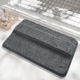thumbnail image 1 of HOZADOIE Bathroom Rugs Non Slip Washable for Back of Foot Rubbing, Ultra Soft and Water Absorbent Bath Mat for Bathroom Floor/Sink, 24x16, Dark Gray, 1 of 9