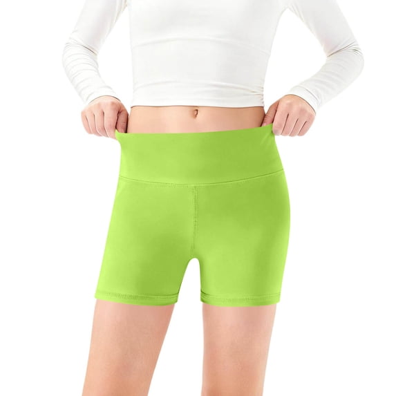 HOZADOIE Boys Shorts Spring Summer Stylish Solid Color High Waisted Elastic Waist Casual Versatile Stretch Lightweight Athletic Biker Short with Pockets for 5-14 Years Unisex