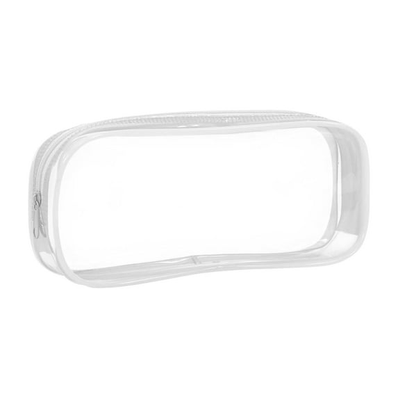 HOZADOIE Clear Pencil Case, PVC Pencil Bag Makeup Pouch, Big Capacity Travel Toiletry Bag with Zipper for Office Stationery and Travel Storage