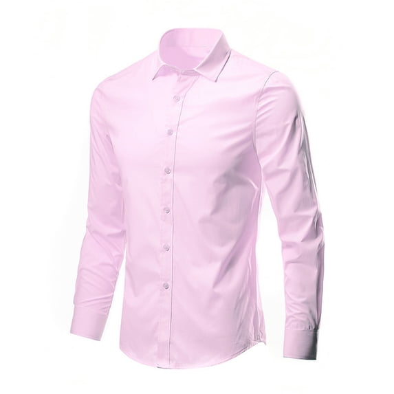HOZADOIE Long Sleeve Button Up Shirts For Men Fashionable and Lightweight Collared Pullover Shirts With Pocket Fall Casual Clothes