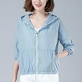 thumbnail image 1 of HOZADOIE Long Sleeve Tops For Women Outdoor Personal Protection Hoodie Jacket Lightweight Zip Up Jackets For Women Hiking Outdoor, Applicable to Camping, Backpacking, and Casual Wear, 1 of 1