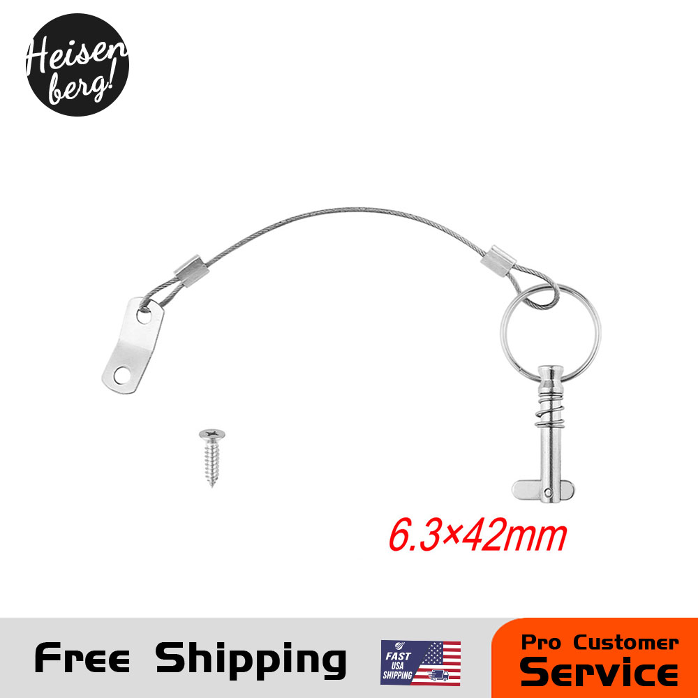 HOZIBE Stainless Steel Quick Release Pin 1/4" with Lanyard Boat Bimini