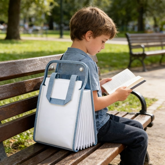 HOZVOMI 13-Pocket Accordion Document Bag for Organizing Papers and Documents