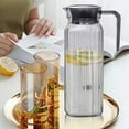 thumbnail image 1 of HOZVOMI 1L Plastic Pitcher with Lid, Food-Grade Hot & Cold Beverage Kettle for Iced Tea, Lemonade, Milk, 9.45 Inch, 1 of 7