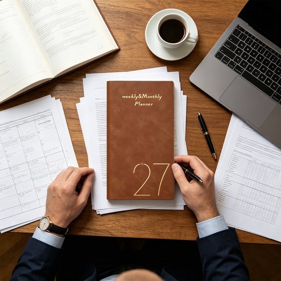HOZVOMI 2027 Daily Planner - 365-Day Portable Organizer for Effective Task Management, Versatile Use as a Diary or Student Notebook - Ideal for Professionals and Students
