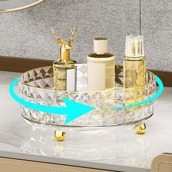 HOZVOMI 360-Degree Spinning Organizer Turntable, Multi-Purpose Storage Rack for Kitchen Cabinet Pantry Refrigerator and Bathroom Countertop