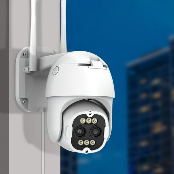 HOZVOMI 4MP PTZ Outdoor WiFi Security Camera with Floodlight, Night Vision, Motion Detection, IP66, 2.4GHz, 2K Monocular, 4x Optical Zoom, Sound & Light Alarm, Two-Way Voice, for Home Security