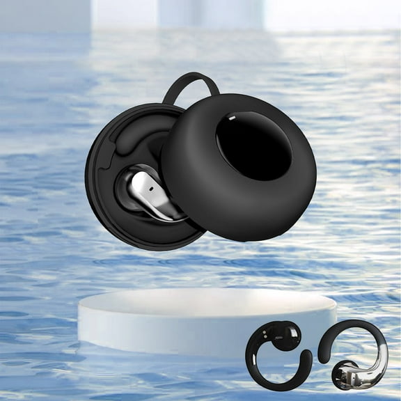 HOZVOMI 5.4 Hanging Bluetooth Earphones, True Wireless Earbuds with Low Latency and Type-C Fast Charging, Built-in Battery, Sports-Friendly Design, Suitable for Smartphones, Tablets, Laptops