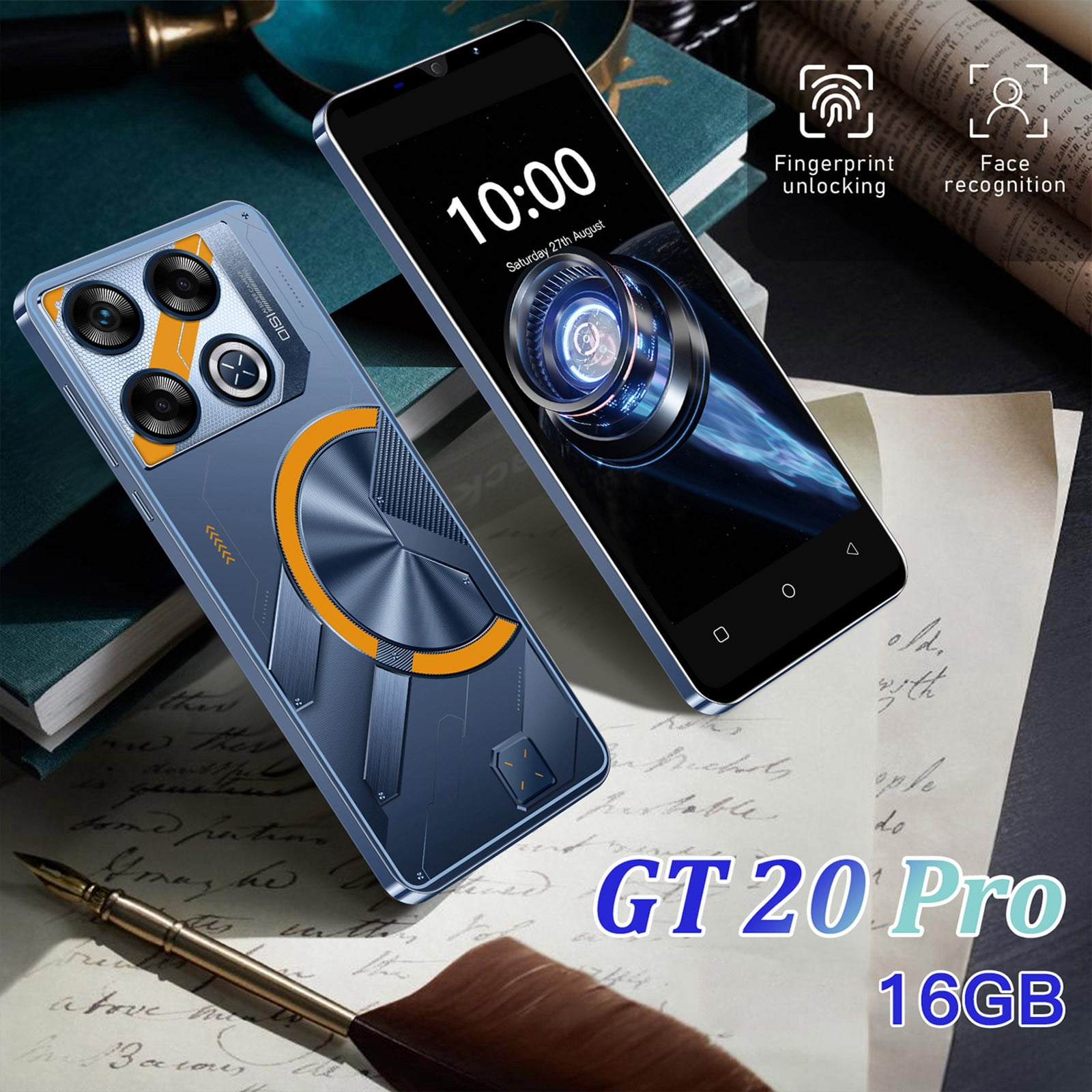 HOZVOMI 5 Inch Android 14.0 Smartphone, 16GB+128GB Expandable 4800mAh Battery Mobile Phone with 5MP Dual Camera, 4G LTE Dual SIM