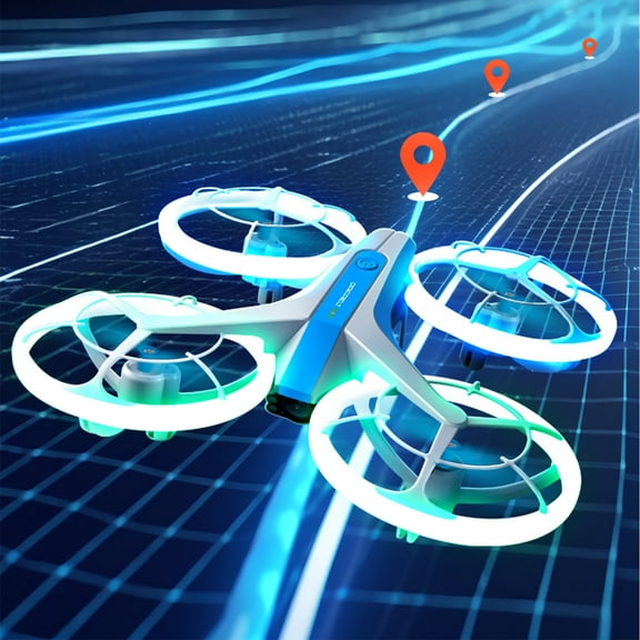 HOZVOMI 6K Aerial Photography Drone with Remote Control, LED Running Lights, Intelligent Hovering, and 100m Control Distance