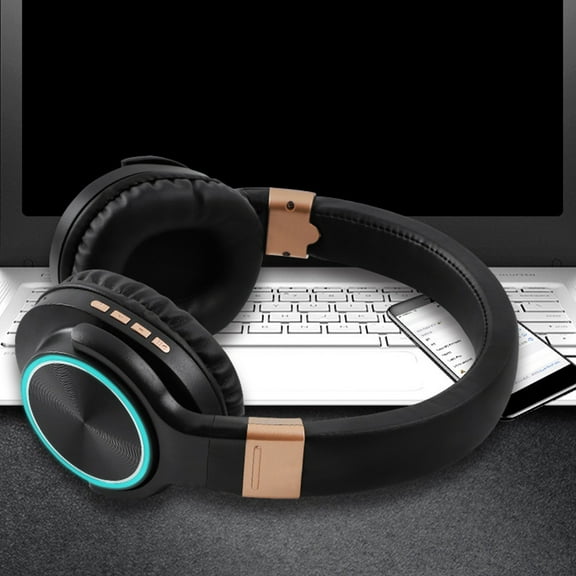 HOZVOMI Adaptive Bluetooth 5.0 Headphones with Telescopic HiFi Subwoofer, Wired/Wireless Modes, Insert Card Playback, 40mm Horn, 300mAh Battery, 8H Call Time, ≤10M Range