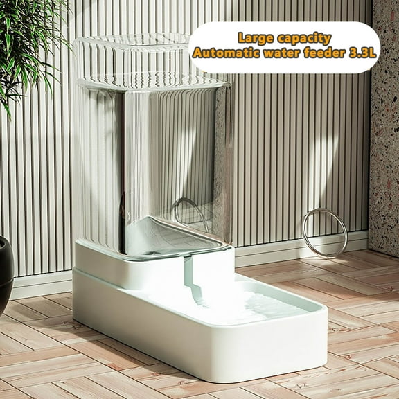 HOZVOMI Automatic Cat Feeder & Dog Water Dispenser, Programmable Timed Feeding Station with Dry Food Storage and Automatic Water Refill System