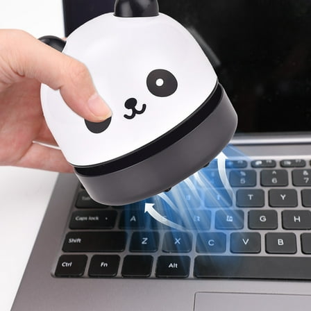 HOZVOMI Battery Powered Desktop Vacuum Cleaner, Handheld Portable Mini Cleaner for Student Home Office Small Messes