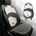 thumbnail image 1 of HOZVOMI Breathable Mesh Car Seat Cushion - Cute Design with Bearcat Headrest and Lumbar Support, Non-Slip for Summer, Universal Fit for Car, Office Chair, Home - Black, 49x43cm, 1 of 6