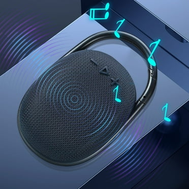 HOZVOMI CLIP4 Portable Wireless Speaker - Enhanced LED Lighting, FM Radio, Hands-Free Calling, True Wireless Stereo, USB Rechargeable - Perfect for Home, Outdoor & Travel