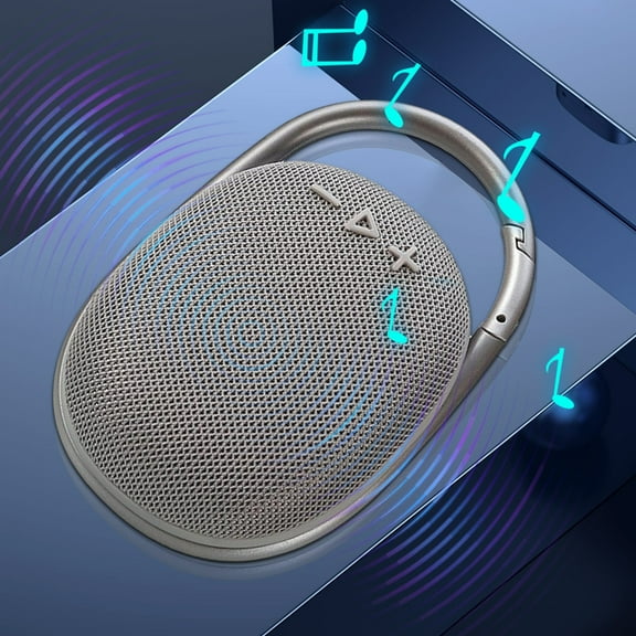 HOZVOMI CLIP4 Portable Wireless Speaker - Enhanced LED Lighting, FM Radio, Hands-Free Calling, True Wireless Stereo, USB Rechargeable - Perfect for Home, Outdoor & Travel