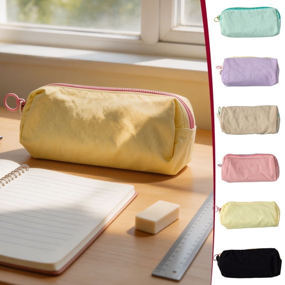 HOZVOMI Canvas Pencil Pen Case Stationery Case Pouch Bag