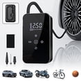 thumbnail image 1 of HOZVOMI Car Air Pump Wireless Multi-function Tire Inflator with USB-C Charging, Tire Pressure Detection, Portable Design, LED Light, 1 of 9