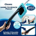 HOZVOMI Car Glass Spray Brush with Folding Design and Rotating Head for