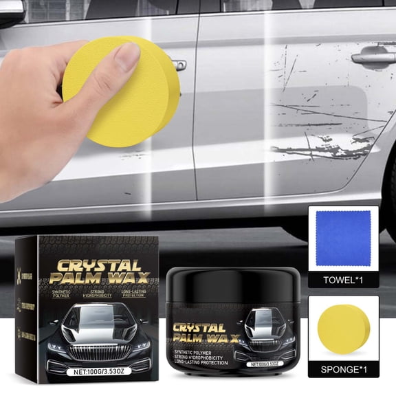 HOZVOMI Car Scratch Repair Polish, Scratch Removal Wax, Auto Paint Restoration Cream - Fast Drying, Antioxidant Formula with Sponge and Cloth Included