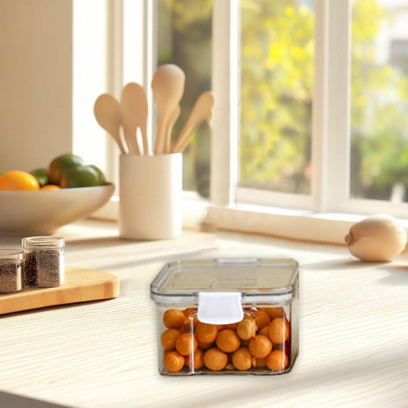 HOZVOMI Clear Airtight Food Storage Container With Lids Plastic Dry Food Canisters For Kitchen Pantry Organization And Storage Dishwasher Safe