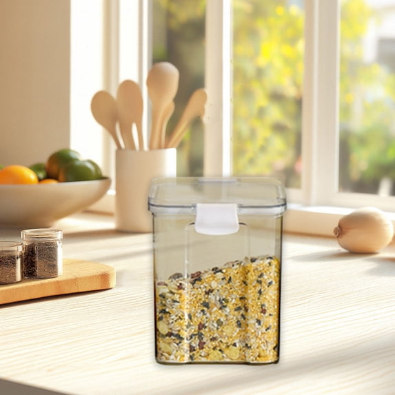 HOZVOMI Clear Airtight Food Storage Container With Lids Plastic Dry Food Canisters For Kitchen Pantry Organization And Storage Dishwasher Safe