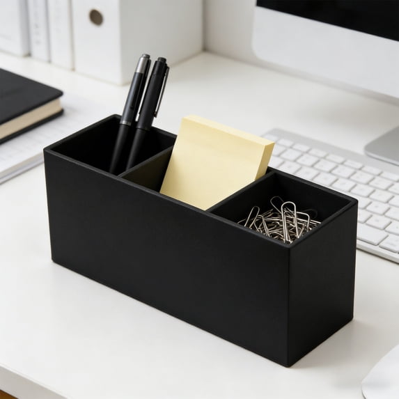 HOZVOMI Compartment Pen Holders Storage Box Desktop Organizer for Home and Office
