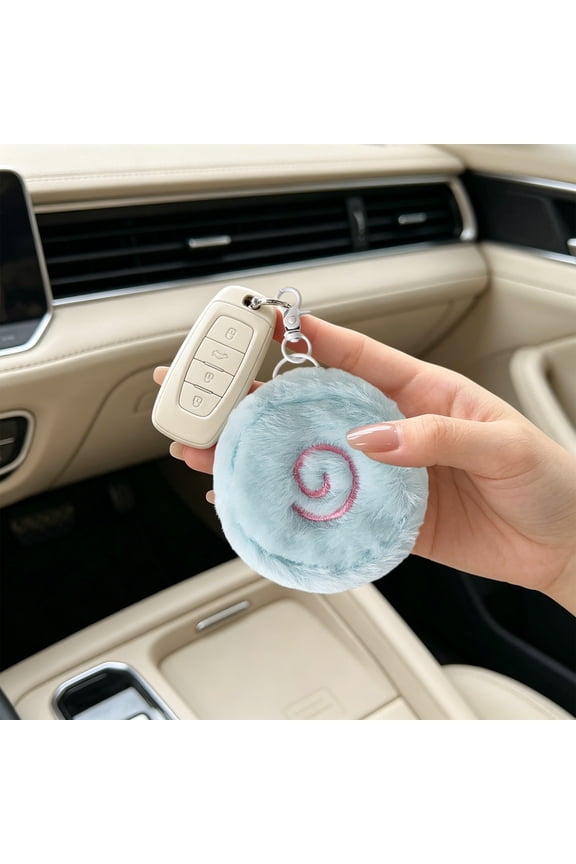 Cute Round Fish Cake Earbud Coin Purse - Mini Cartoon Keychain Pouch for Travel and Everyday Use